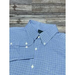 Lauren Ralph Lauren Men’s‎ Button Down Shirt Long Sleeve Blue Size 17.5 34/35
